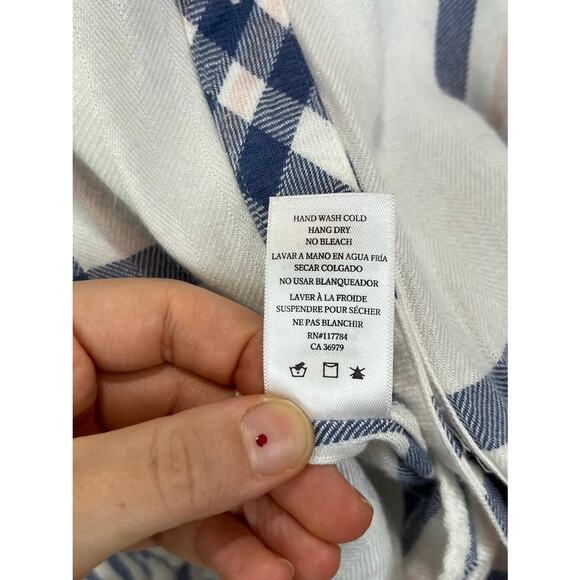 RAILS Size XS Hunter Long-Sleeve Button Up Shirt Indigo Powder Blush Multicolor - Picture 8 of 8